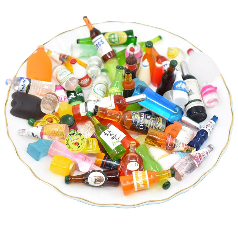 Slime Kit 10Pcs Diy Slime Accessories Beer Bottle Bar Sugar Bead for Slime Toys Food Fruit Lucky Bag for Children Gift slime kit