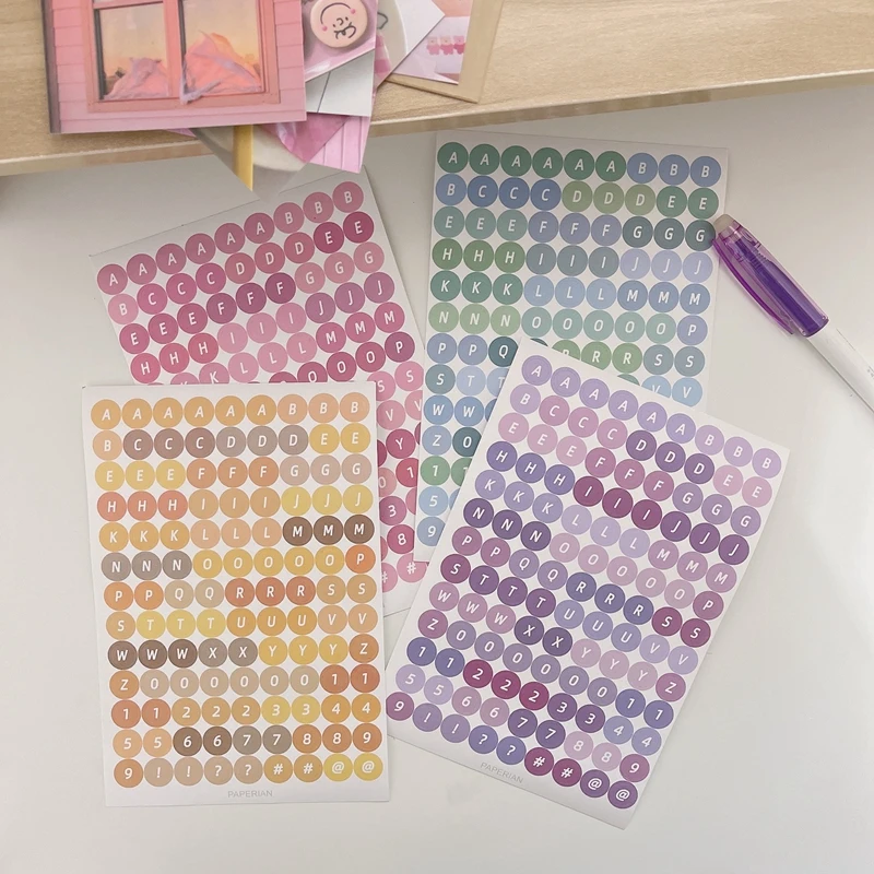 Description Picture 6 of itemDIY Number Alphabet Stickers Color Letter Sticker Hand Account Decoration Scrapbooking Craft Colorful Paper Stationery Supplies