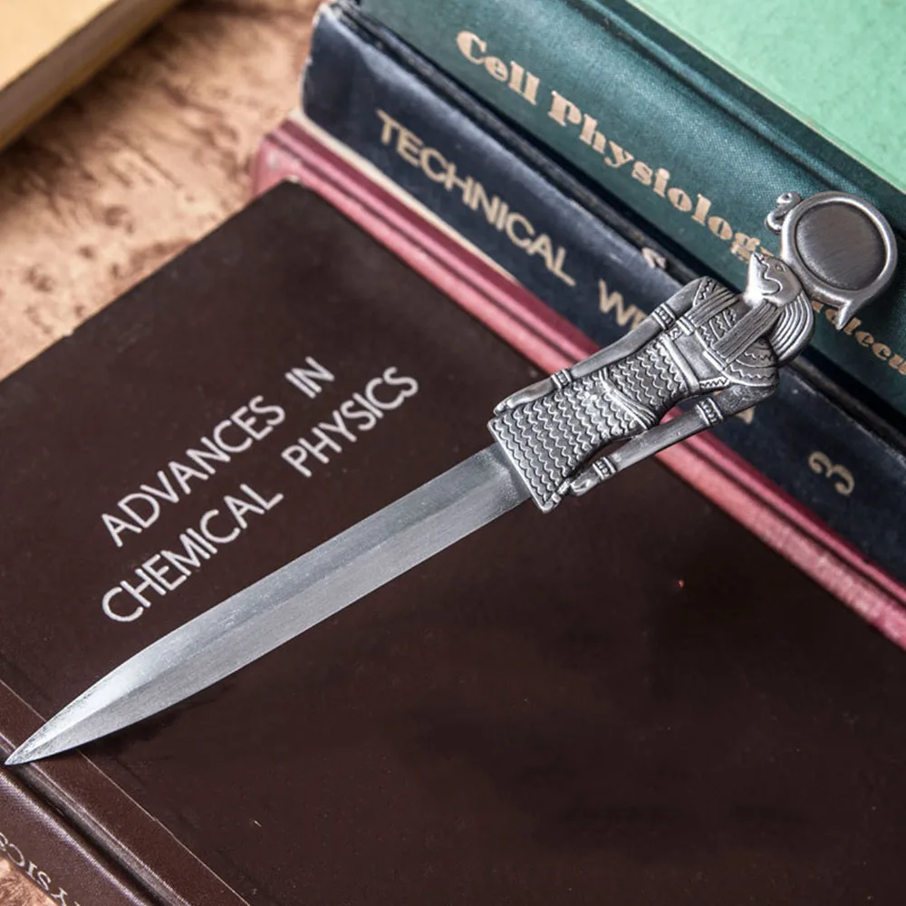 Metal Retro Utility Knife Stainless Steel Portable Paper Cutter Letter Envelope Opener Office School Cutting Supplies utility knife paper cutter mail opener unboxing knife pocket folding knife craft cutting knife