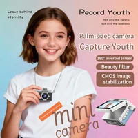 Thumb Camera Retro Mini Digital Camera 1.47-inch HD 180° Flip Selfie Screen Portable Camera Keychain CCD with 8/32GB Card - Image 2
