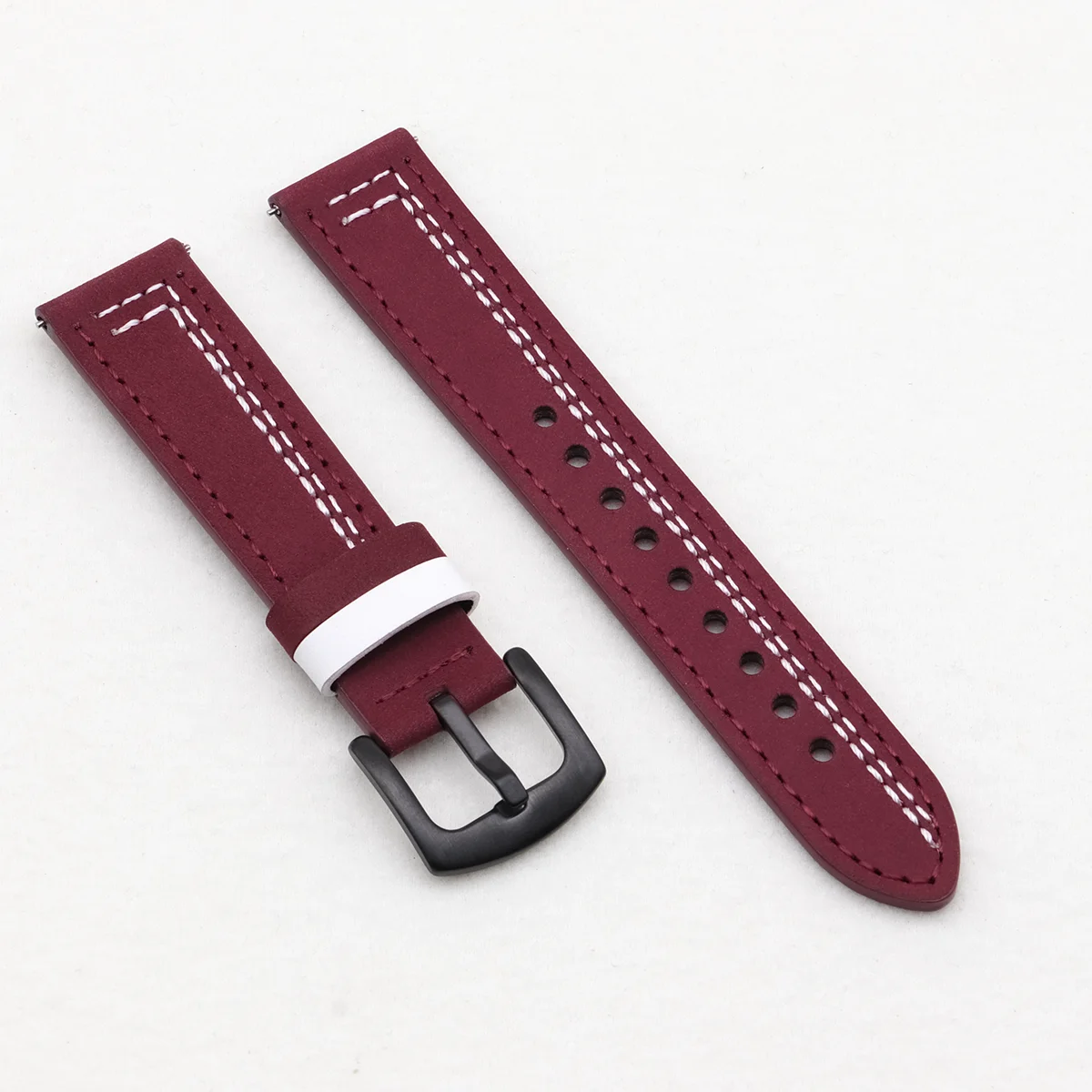 Premium Leather Watch Band - 20mm/22mm Sizes - Elegant Wrist Bracelet