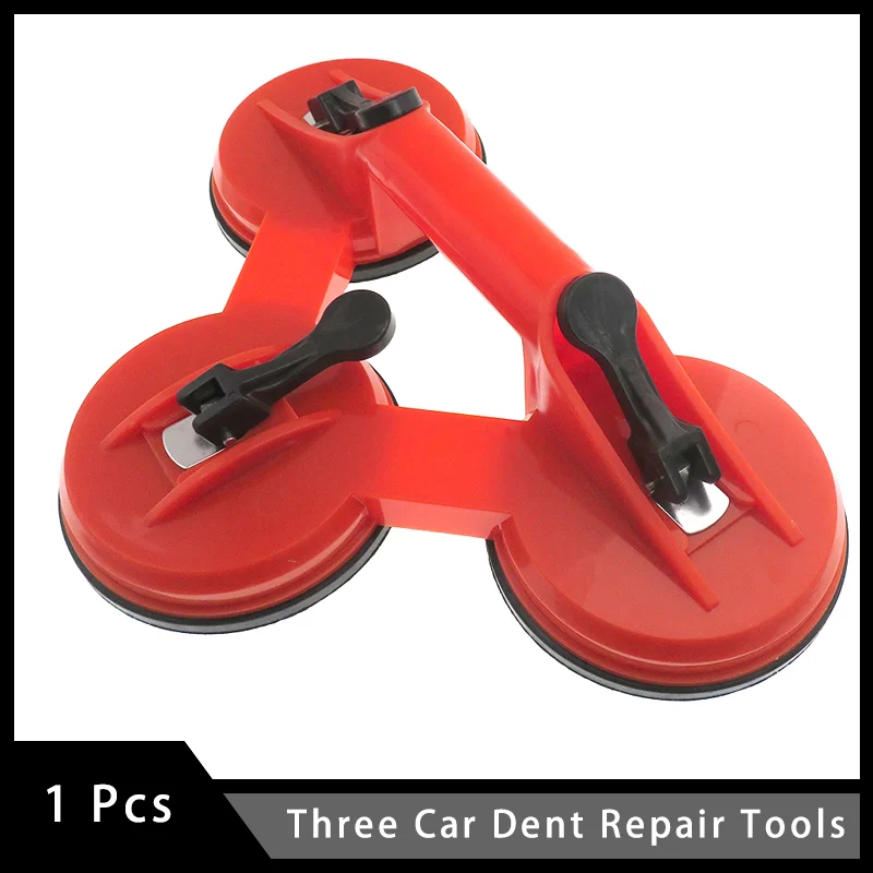 

1 Pcs Red Triple Glass Suction Cups Heavy Duty Aluminum Vacuum Plate Handle Glass Holder Hooks for Moving Glass Window Granite