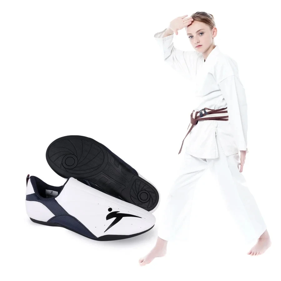 Description Picture 5 of itemThick Soft Sole Breathable Men Martial Arts Kung Fu Boxing Shoes Adult Kids Wear-Resistant Taekwondo Shoes Coach Karate Sneakers