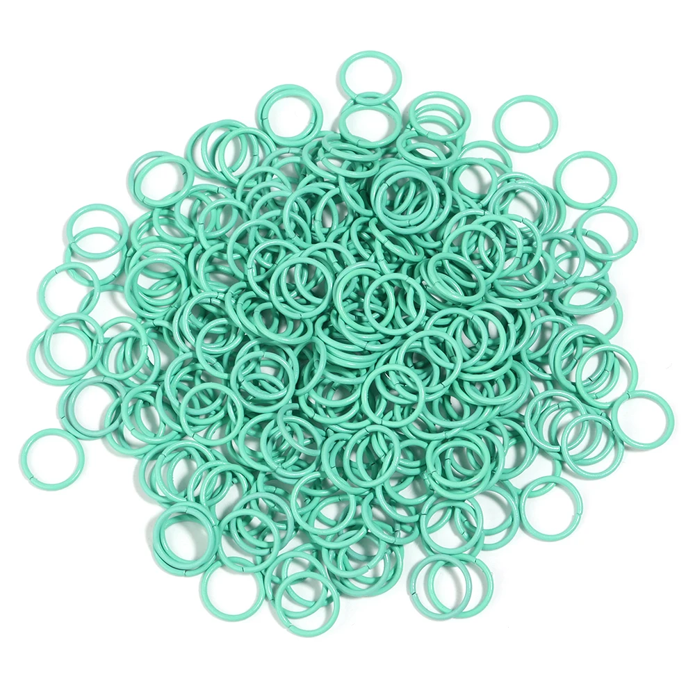 Colorful Metal Single Loop Rings for DIY Jewelry Making - 50pcs Assortment