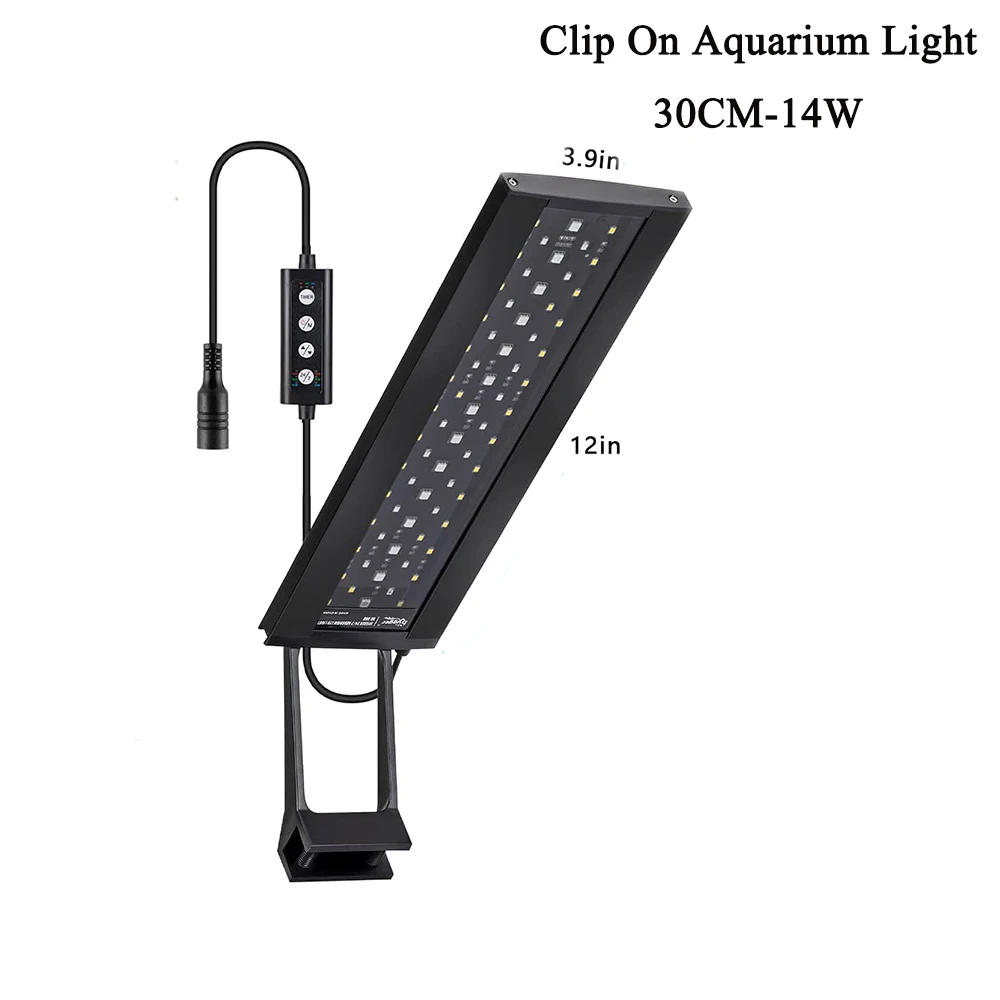 

30CM 14W Aquarium Light Led Freshwater Aqua LED Dimmable Ip68 Waterproof Full Spectrum LED Planted Wrgb Smart Fish Lights