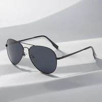 Classique grand pilote lunettes de soleil polarisées hommes de luxe en métal noir Aviation lunettes de soleil mâle mode conduite vacances nuances UV400 1