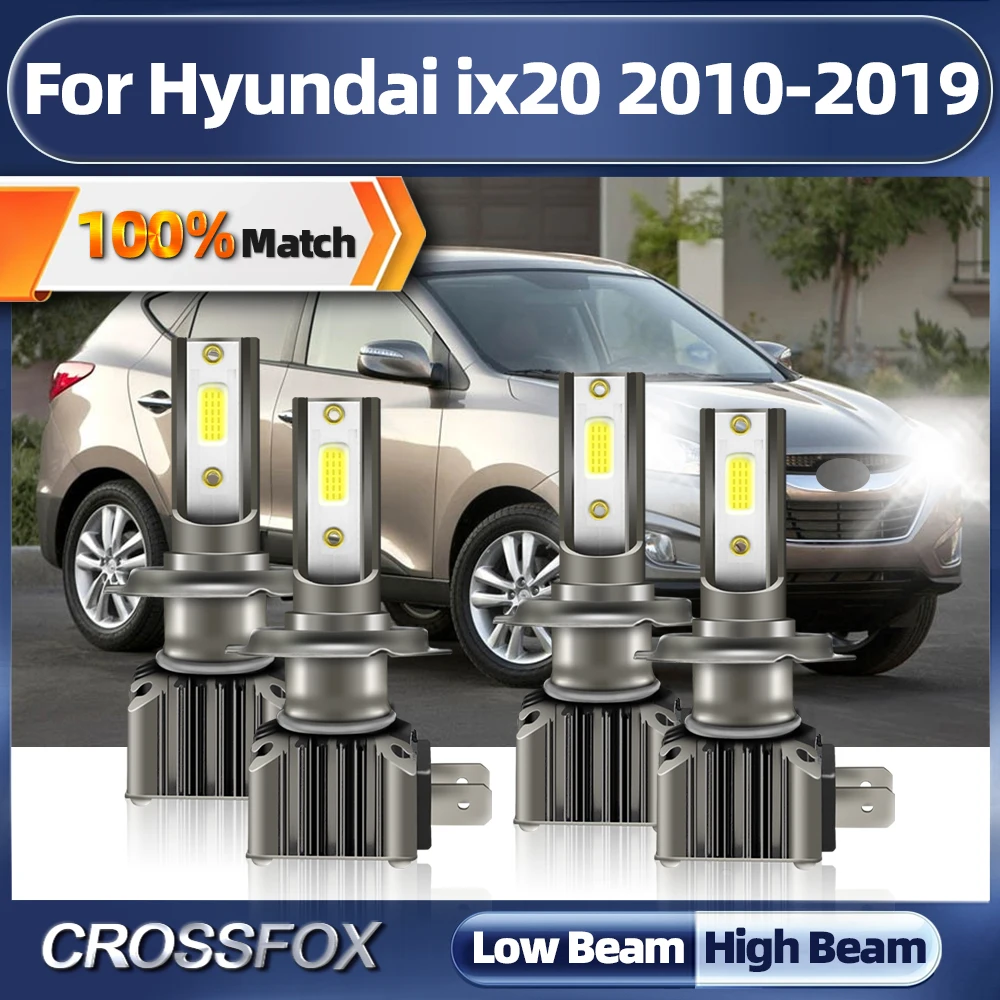 40000LM Canbus LED Car Headlight 6000K White High Low Beam Car Lamps 12V For Hyundai ix20 2010-2014 2015