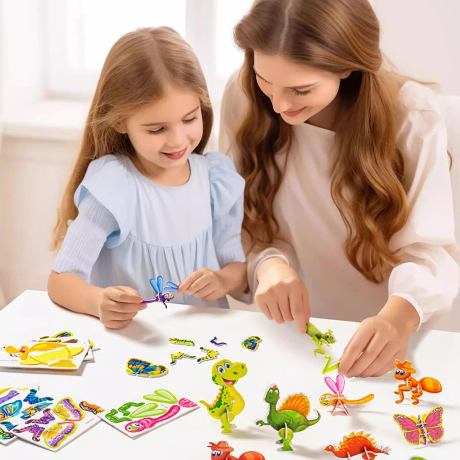 Animal Magnets for Toddlers Age 1 25PCS Puzzle 3D Cartoon Animal Puzzle 2024 New Children's 3D Puzzle Toy 3D 4 Year Boy Stem 5