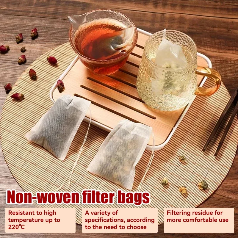 Disposable Tea Bags Non-woven threaded tea bags disposable soup seasonings traditional Chinese medicine filtered bags