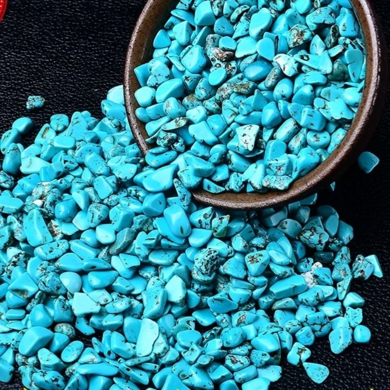100g crushed turquoise, walnut inlaid with high porcelain and high blue, suitable for Wulanhua turquoise decoration, landscape M