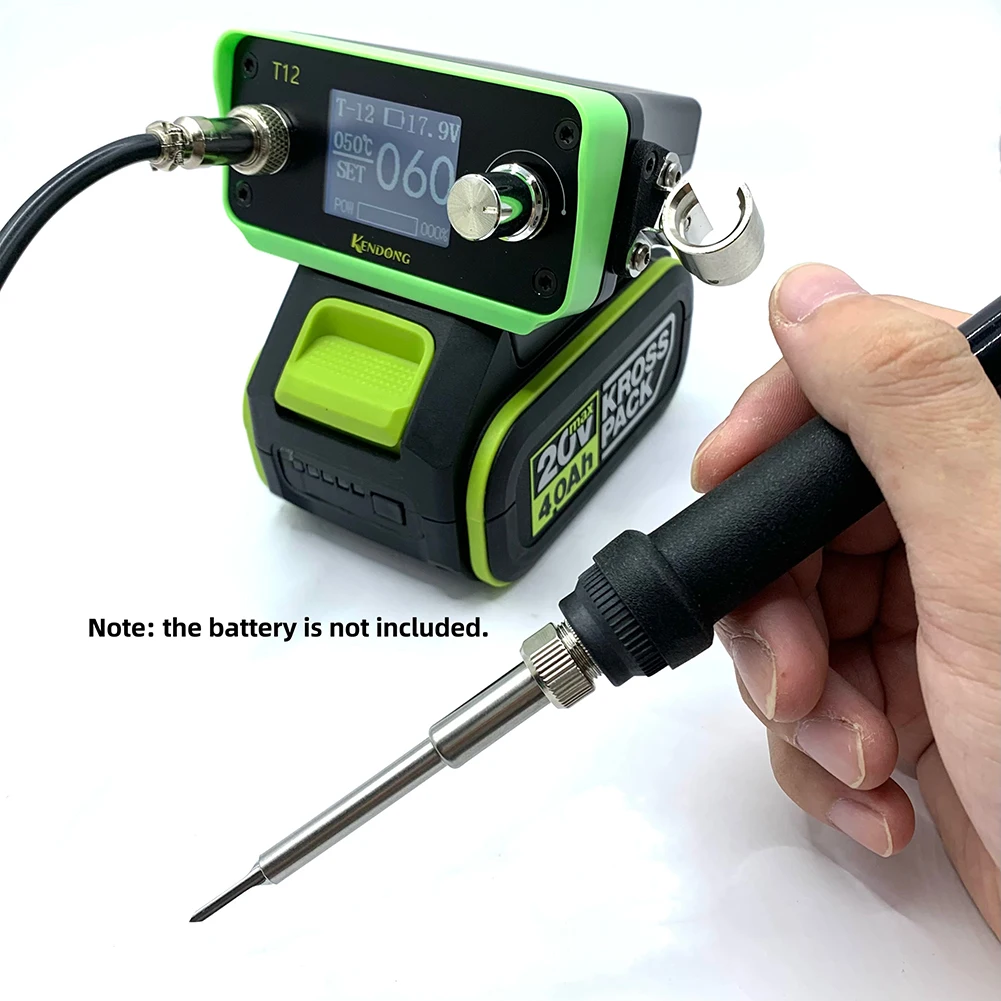 

Cordless T12 Battery Repair Solder Station 1.77 Inch TFT Screen Welding Tools °C/°F Conversion for WORX 20V Max Li-ion Battery