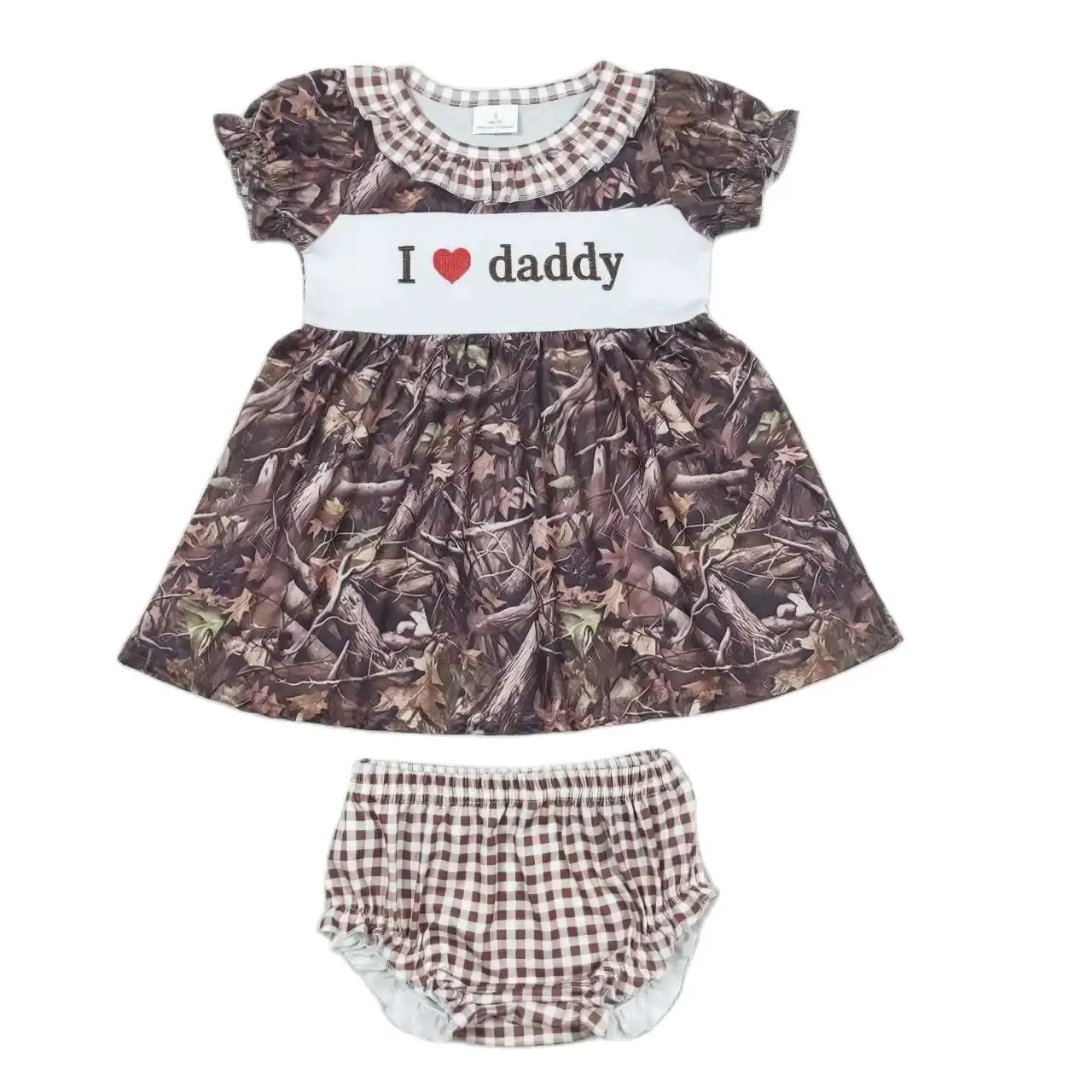 

Оптовая продажа, детская туника с короткими рукавами и цветочной вышивкой, синие шорты Bummie, комплект для маленьких девочек