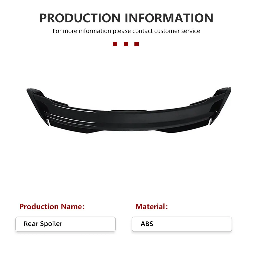 Alerón Estilo AD Para Ford Mustang S650 2024-2025, Negro Brillante, Instalación Sin Taladrar, ABS Plástico