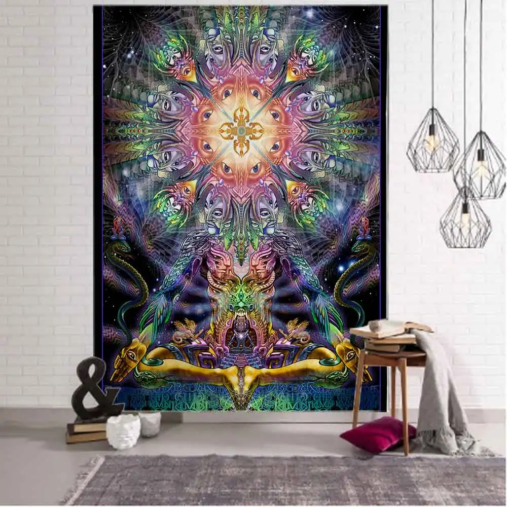 Meditation Seven Chakras Tapestry Psychedelic Buddha Wall Decor Mandala Tapestry Witchcraft Hippie Boho Home Decor Yoga Mat 4