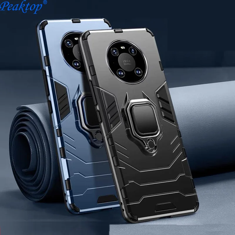 Custodia Per Huawei Mate 40 30 Pro Lite 20X5G 10 9 Mate40 Pro + 20X 5G Car Strong Magnet Ring Stand Staffa Del Telefono Cover Posteriore