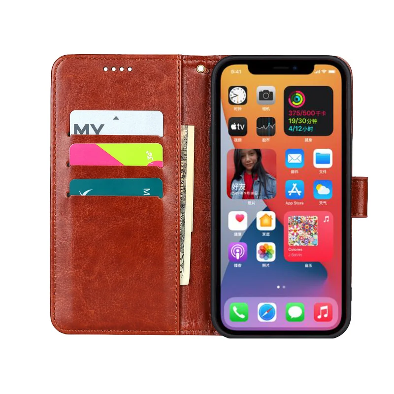 Premium Flip Leather Case with Magnetic Stand - Elegant Business Design