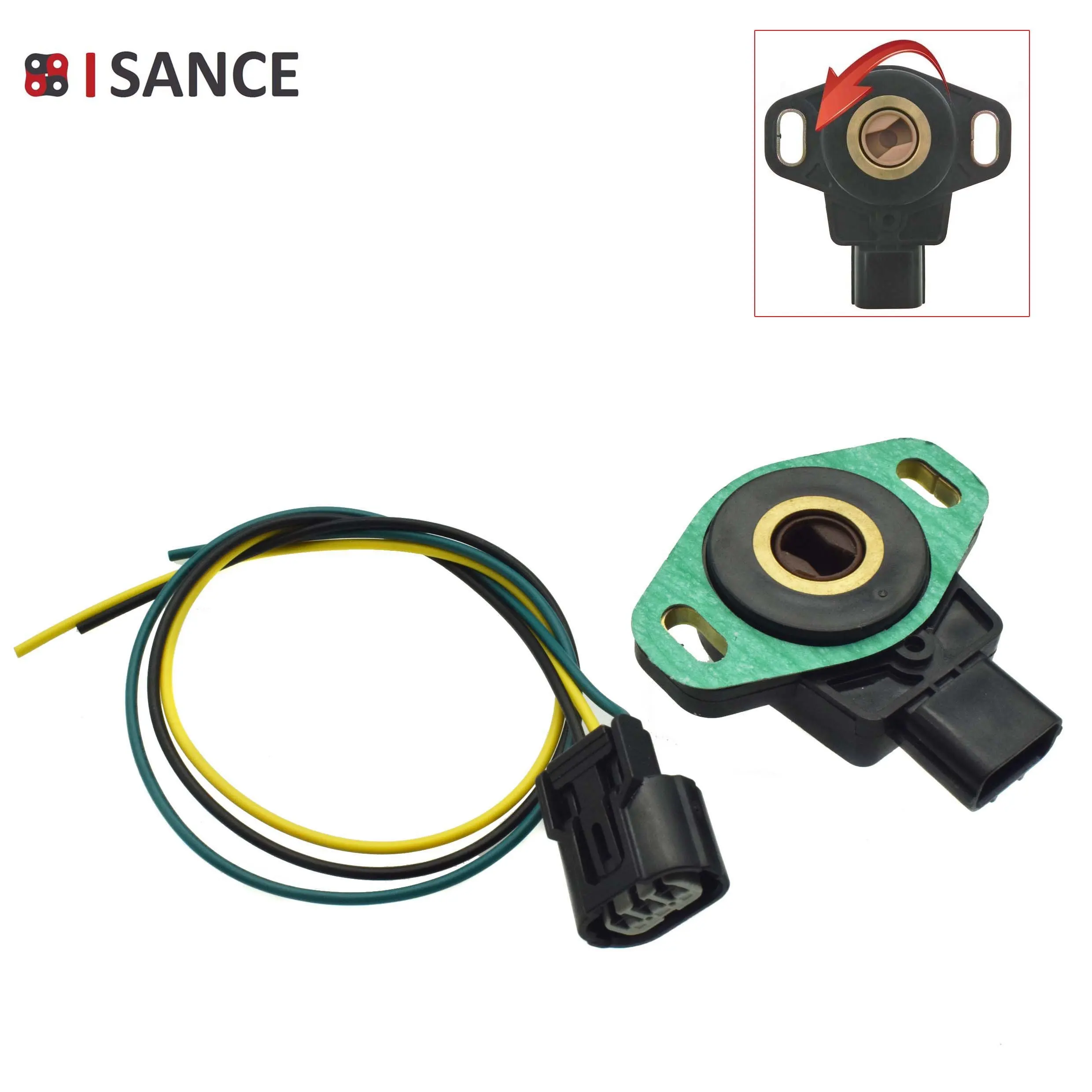 Throttle Position Sensor TPS TPS-H112 TPSH112 & Connector Harness Plug For Honda Element Accord CR-V 2.4L CIVIC 1.7L Acura