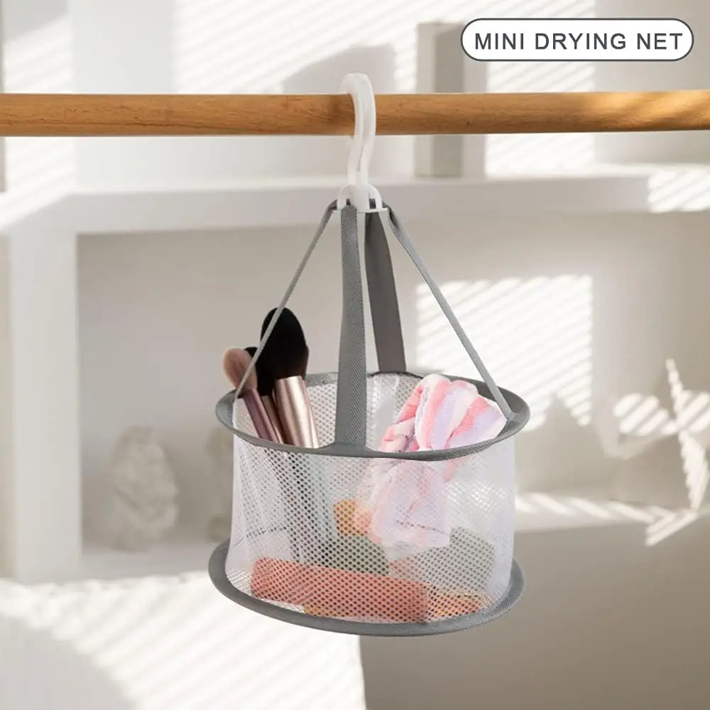Mesh Drying Basket 360 Degree Rotatable Drying Bag Hanging Dryer for Underwear Socks Makeup Brush Mini Net Pocket Storage Basket 3