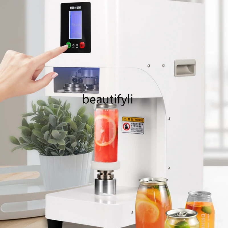Can Seamer Milk Tea Full-Automatic Commercial Plastic Tank Drinks Sealing Bowl Machine Capping Drinks