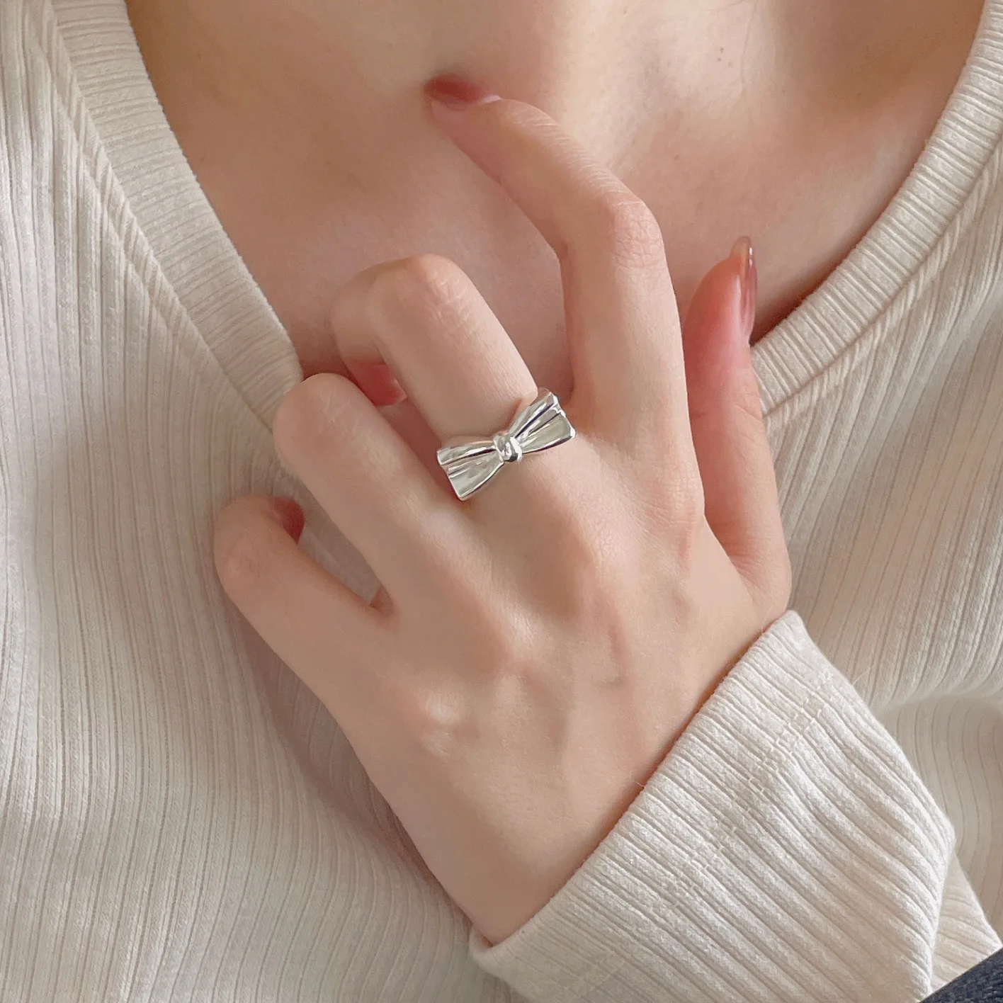 SHANICE S925 sterling silver Bowknot Rings For Women
