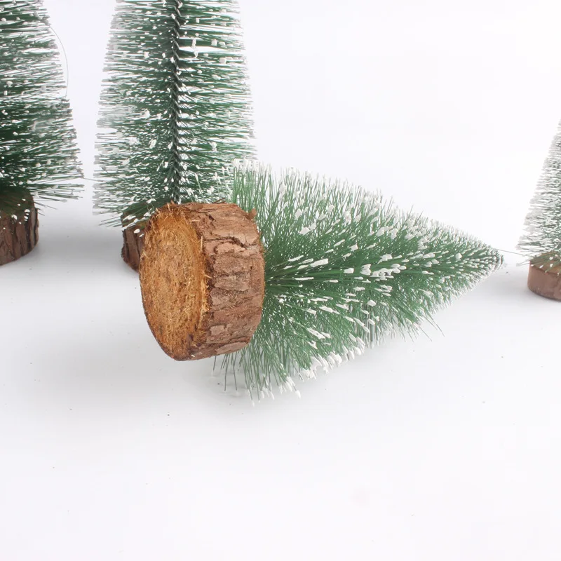 Mini Christmas Tree Desktop Decoration DIY Pine Needle Christmas Decorations Tinted White Cedar Small Tree