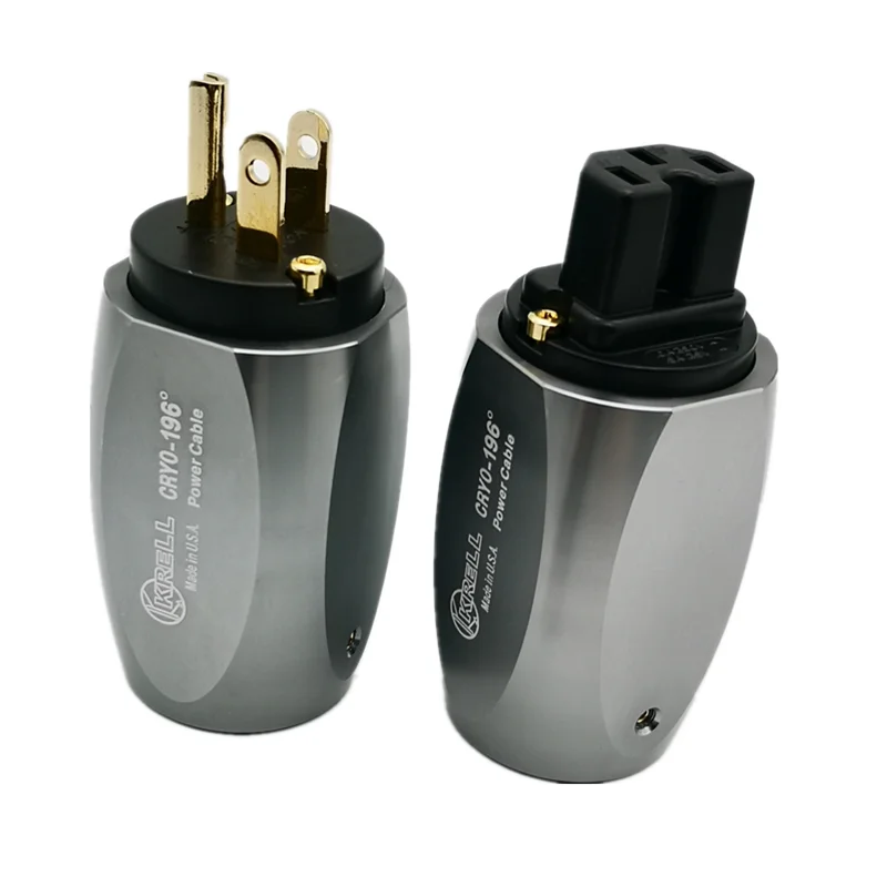 

KRELL 3 HiFi Audio Adapter US Power Plug frozen Aluminium Alloy IEC Connector