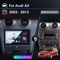 Autoradio Android Auto et Carplay 2din, pour Audi A3 2 8P 2003-2013 S3 2006-2012 RS3 2011 2012, lecteur GPS 4G WiFi, multimédia stéréo 2