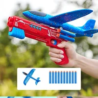 Glowing Foam Aircraft 10M Launcher Catapult Glider Airplane Gun Toy Shooting Flying Boy Children Outdoor Game Girl Holiday Gifts 1