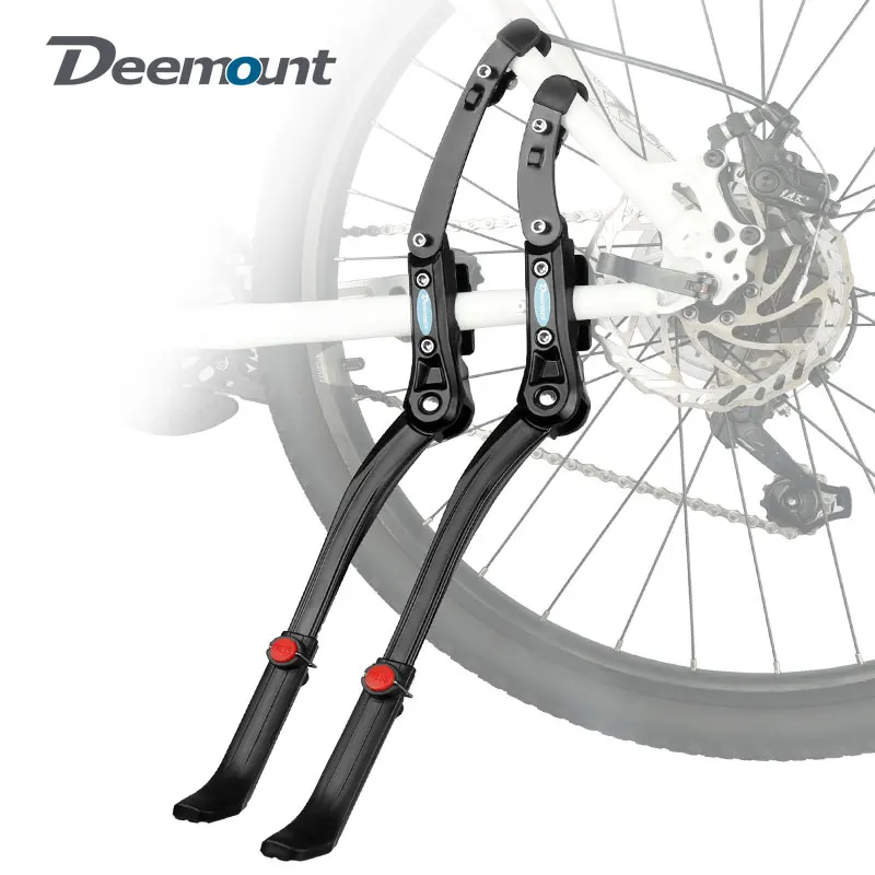 Dual Clamps Kickstand 24-29in Quick Height Adjust Bicycle Parking Rack MTB Road Chain Seat Stay Tubes Firm Install Strong Support bicycle kickstand bicycle stand bicycle support