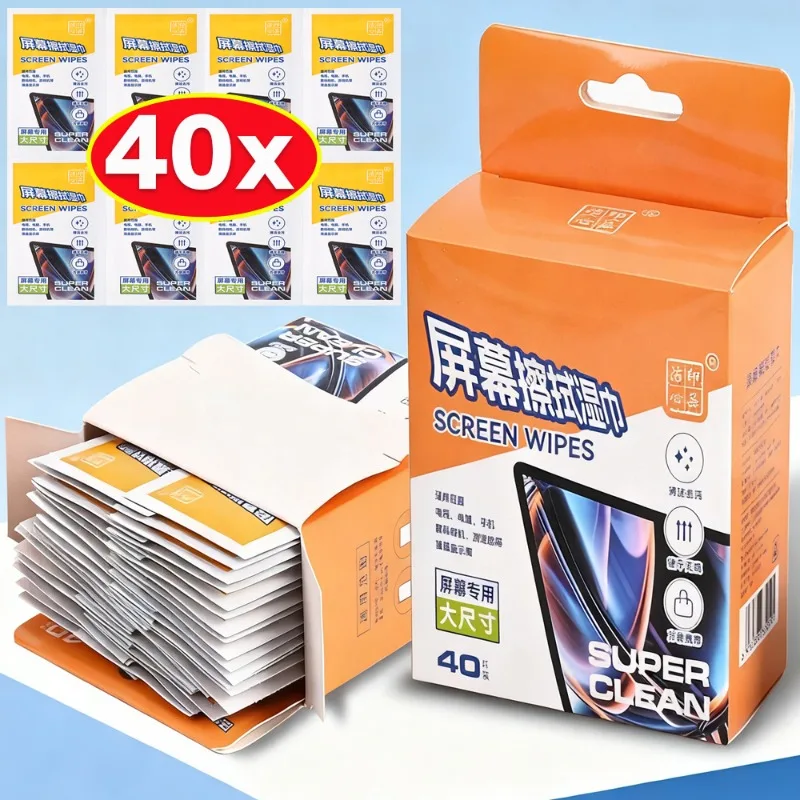 Disposable Portable Screen Cleaning Wipes - Dry and Wet Cloths for Electronics and Surfaces