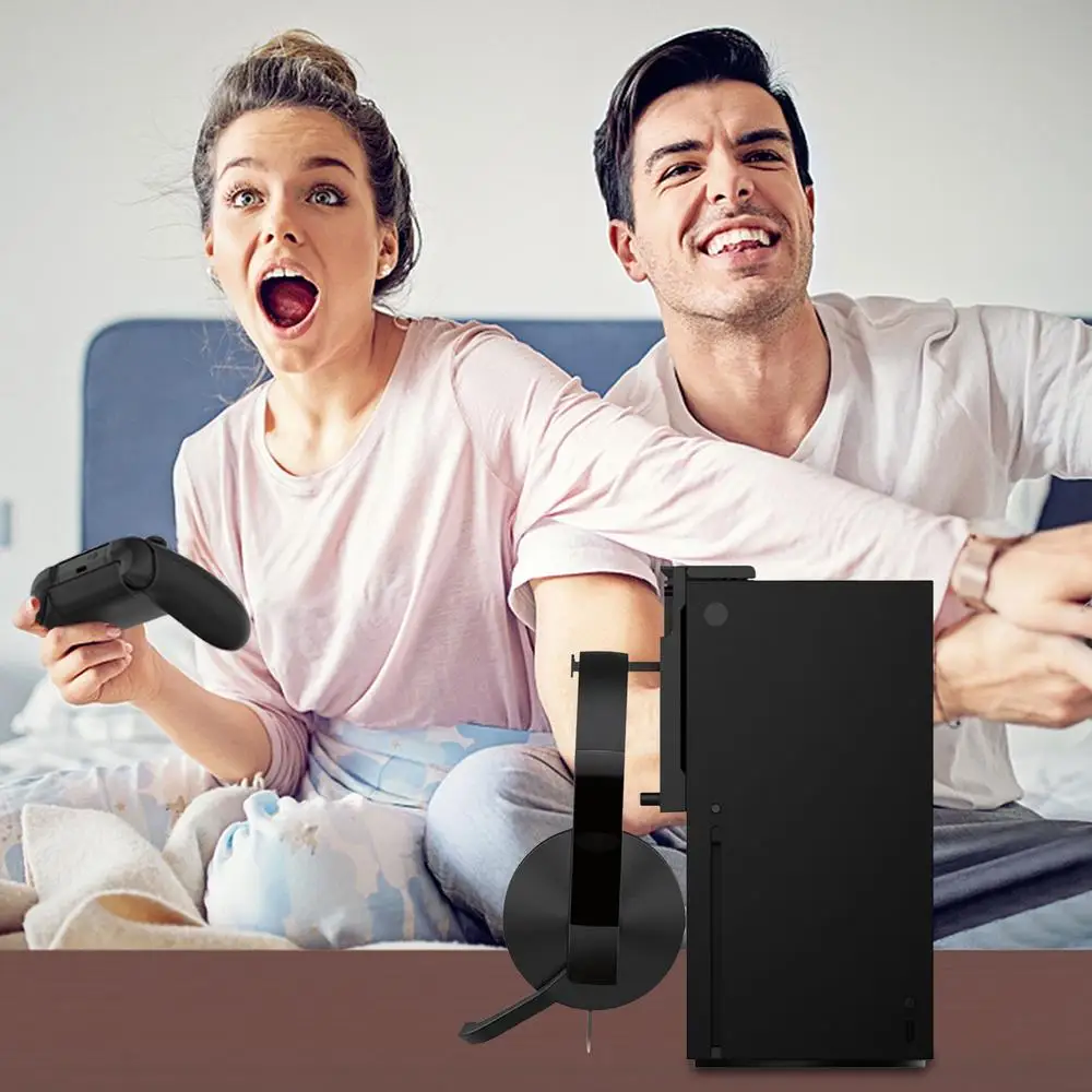 Game Console Dust Cover Dustproof Case For Xbox Series X/S Host Top Dust Filter With Earphone Bracket Accessories