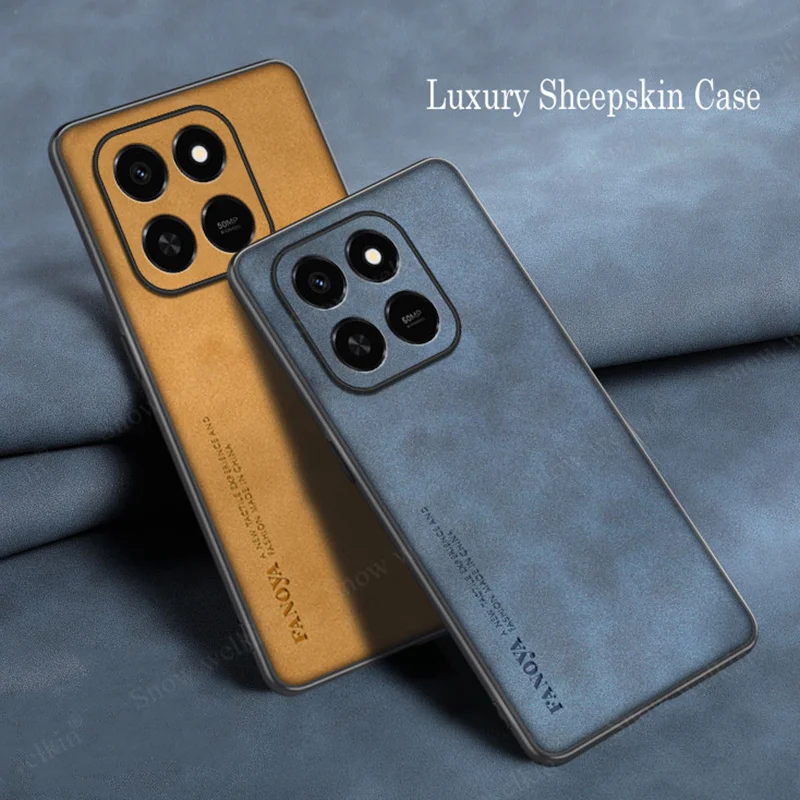 Luxury Sheepskin Leather Shockproof Silicone Phone Case Cover Coque