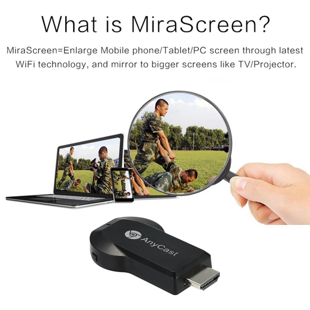 HDMI-compatible WiFi Display Adapter Screen Mirroring Dongle Mobile Phone Same Screen Device For IOS ForAndroid To TV Projector