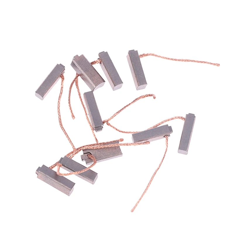 Car Generator Carbon Brush 10pcs Copper Electric Generator Carbon Brushes Car Alternator Power Tools Car Regulator 5*7*19mm