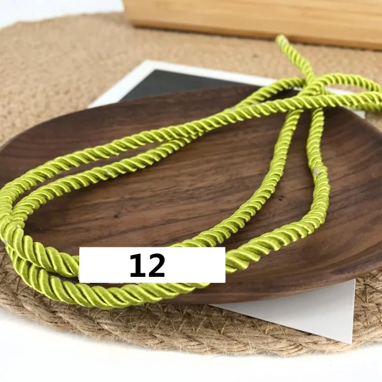 5m 3mm Three-Strand Colorful Polypropylene Rope for Rustic Home Decor & DIY Projects