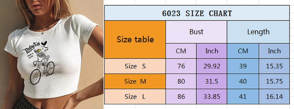Women's T-shirt hot sell motorcycle and monogram print custom T-shirt baby tee