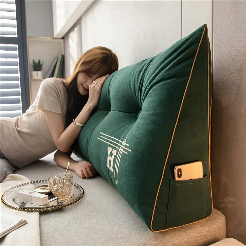 Sofa Bed Triangular Wedge Cushion Bed Backrest Positioning Support Pillow  Reading Pillow Office Lumbar Pad with Removable Cover - AliExpress