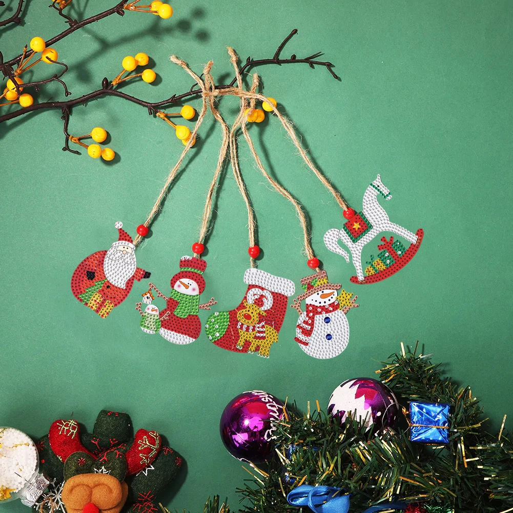 Diamond painting diamond painting accessories 5/10pcs Diamond Painting Christmas Santa Claus Pendant Decoration Atmosphere Decor for Children Christmas Gift Natal Navided