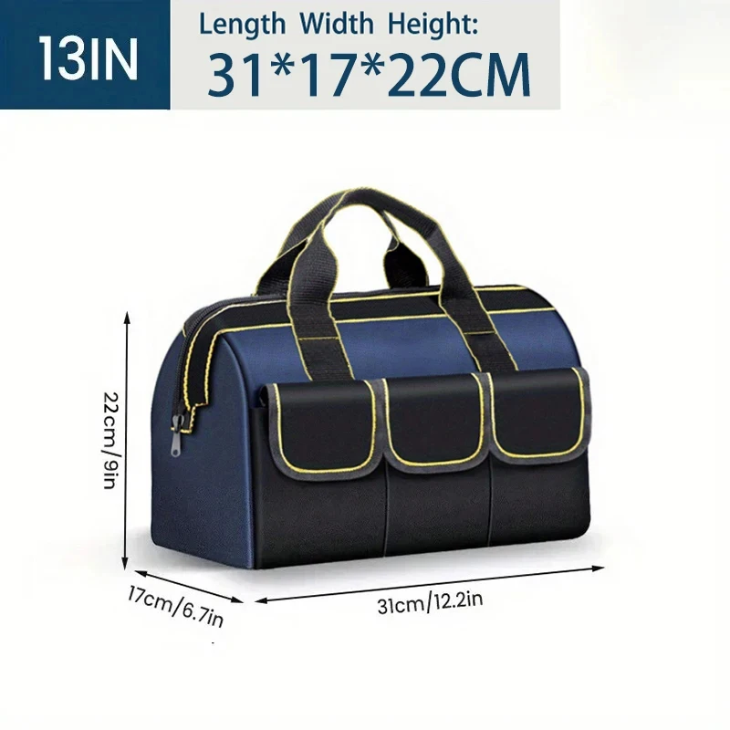 Durable Waterproof Multifunctional Tool Bag with Large Capacity and Multiple Pockets