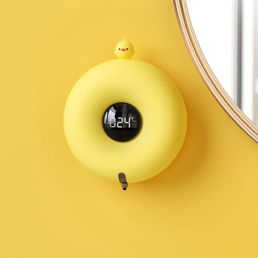 

2022 New Wall Mounted Soap Dispenser Donut Automatic Induction Foam Hand Washing Machine Cartoon Cute USB Soap Dispensers