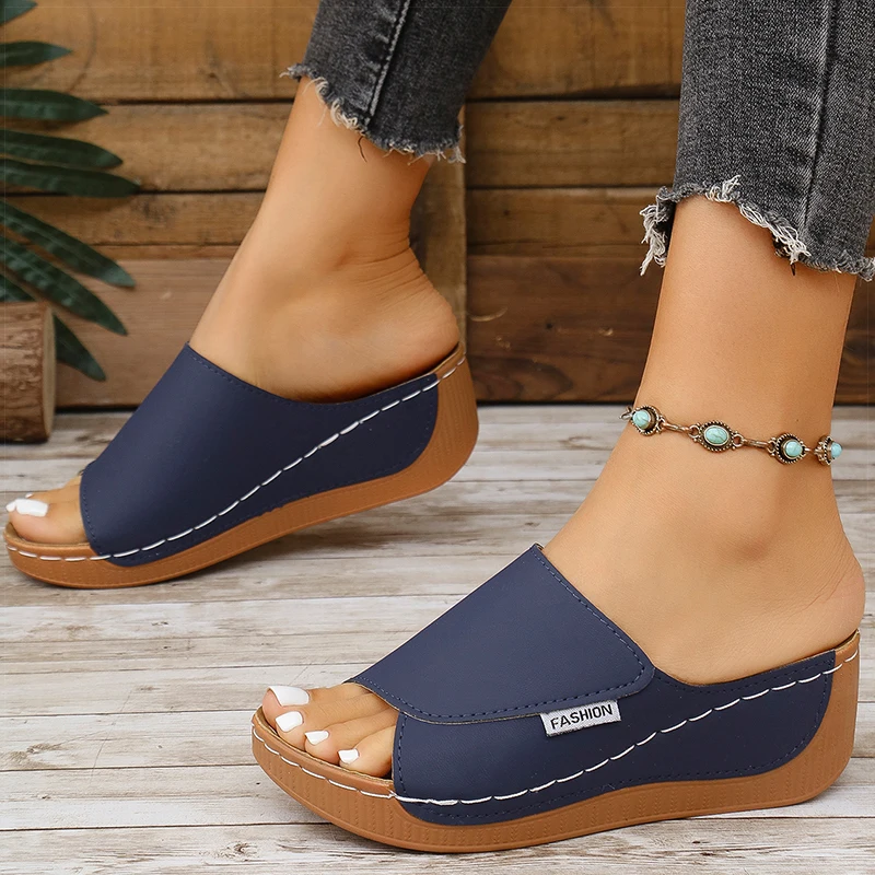 Women's Sandals Casual Heels Sandals Summer Woman Shoes Luxury Slippers Heeled Sandals Wedges Shoes Summer Footwear Women 2025