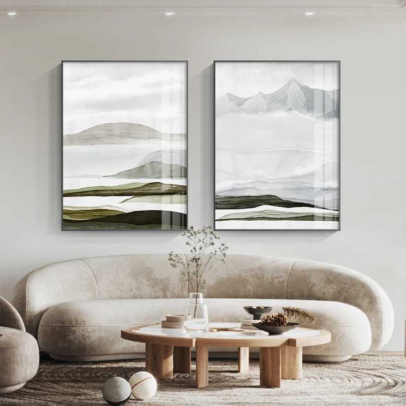 

Modern Landscape Painting Minimalist Canvas Wall Art Posters and Print Mountian Home Decoration Pictures for Living Room Bedroom