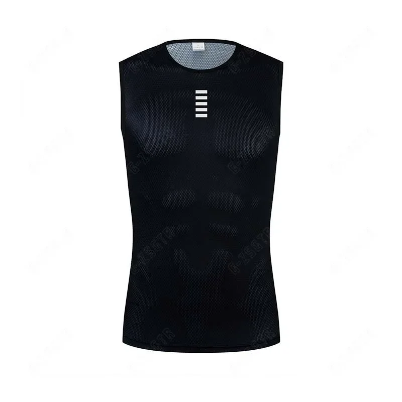 New Cycling Underwear Sport Base Layer White Cycling Jersey Reflective Vest Men Undershirt Quick Dry Elastici Vest Road Bike Je