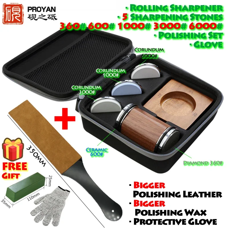 Aiguiseur Couteau Japonais Magnétique Roulant – 2 Angles 15° Et 20°, Pour Cuisine