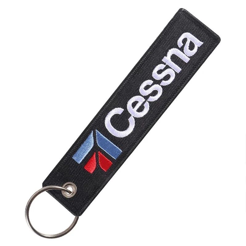 Luftfahrt Keychain A320neo Cessna Lufthansa Logo Sowohl Seiten Stickerei Auto KeyChain Zubehör Rucksack Koffer Tags