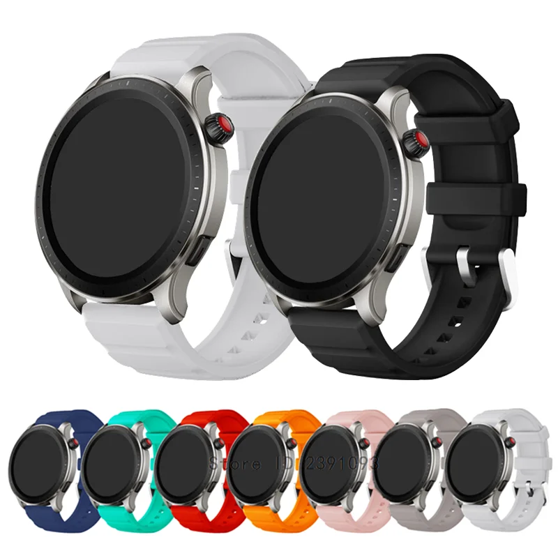 

Смарт-часы силиконовый ремешок для Huami Amazfit GTR 4 Смарт-часы ремешок для Amazfit GTR 3/4 Pro/GTR 47 мм/2/2e сменный Браслет