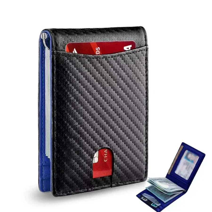 DIENQI-Rfid Kreditkarte Halter Männer Brieftaschen Geld Clip Luxus Dünne Dünne Mini Brieftasche Männliche Kleine Kurze Geldbörse Minimalistischen Brieftasche – Detail 9
