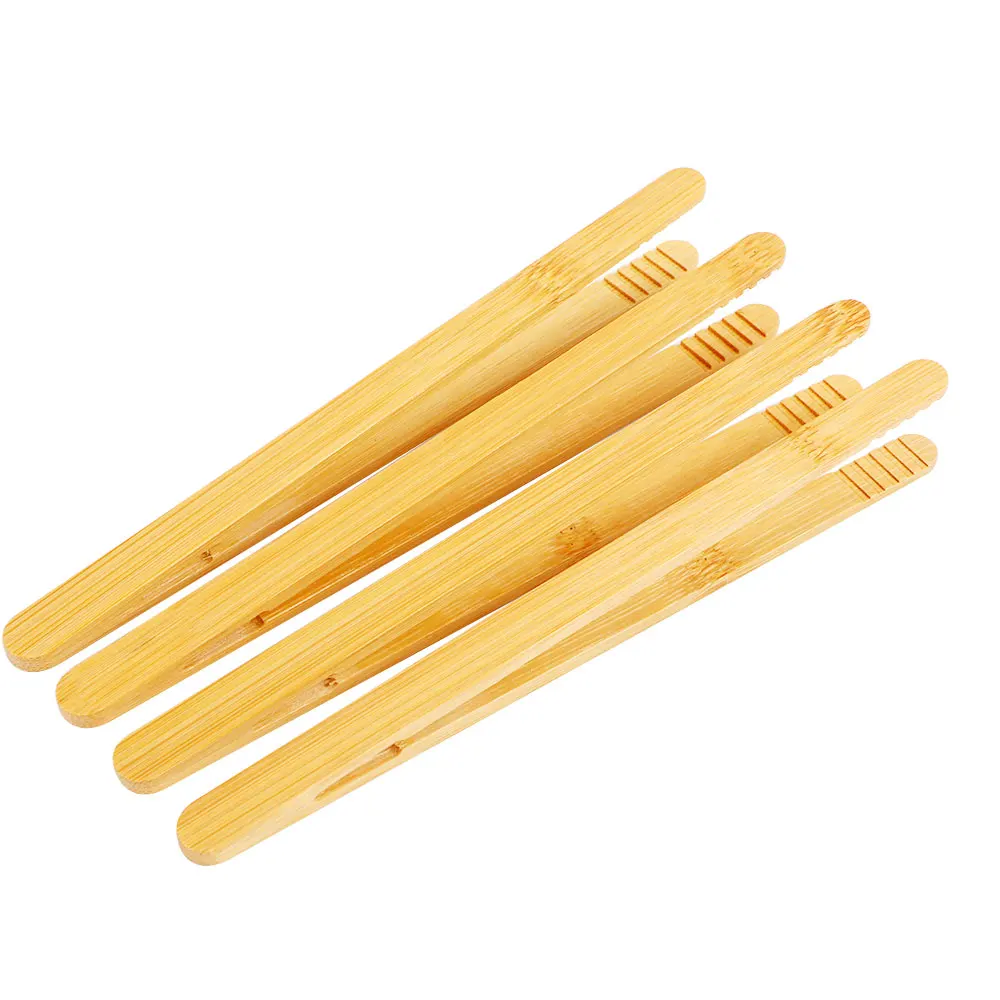 Description Picture 4 of itemBamboo Teaware Tea Clips Wood Toast Tong Wooden Toaster Bagel Bacon Tweezers Sugar Ice Tea Tongs 18CM