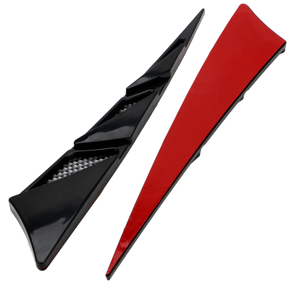 EVGATSAUTO Universal Car Vent Cover Stickers - Black ABS Decorative Trim For Side Air Vents