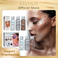 EELHOE Face Glitter Gel Makeup Mermaid Scale Party Stage Eye Nail Hair Body Art Flash Sequins Glitter Decoration Beauty Care 30g 1